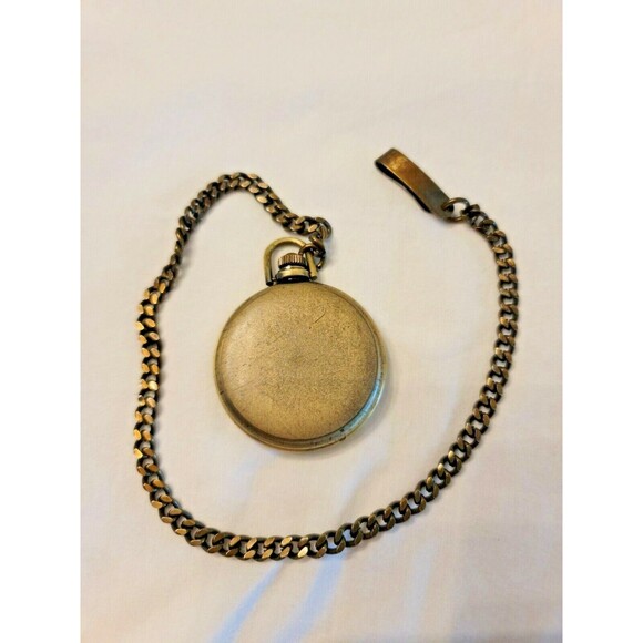 Pocket Watch Coleman Vintage Quartz Japan Movement w/Chain - Picture 2 of 3